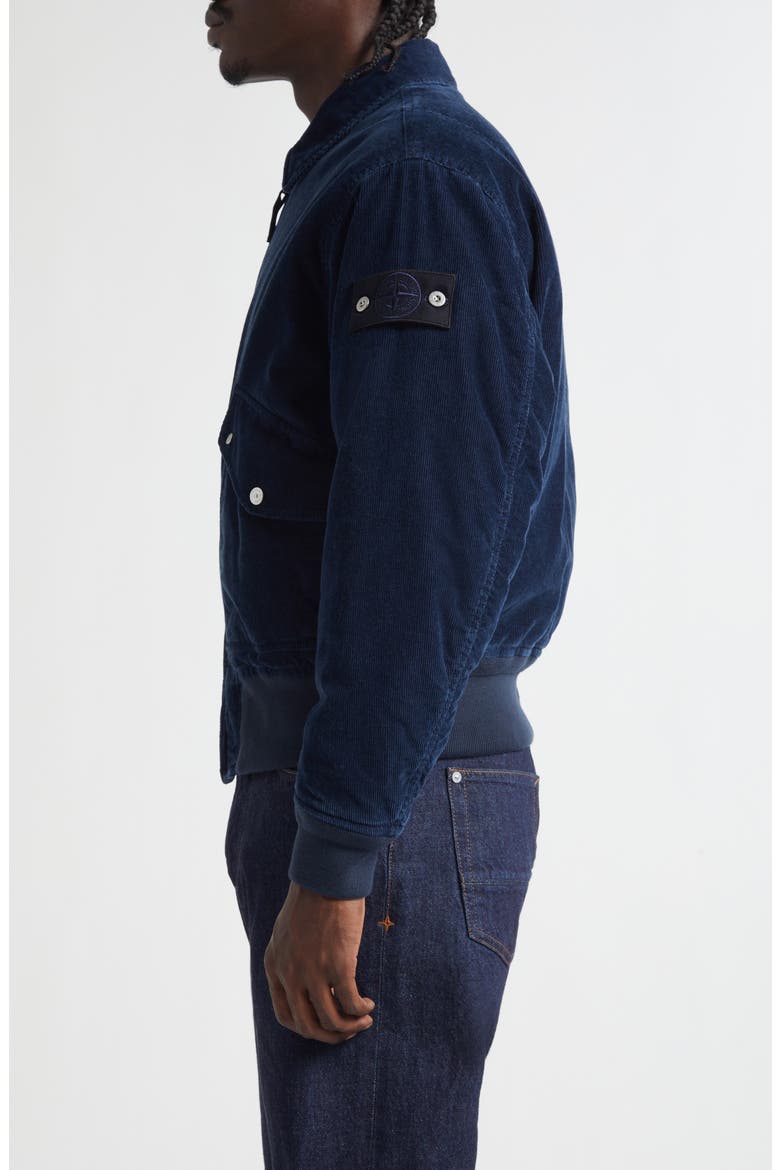 Corduroy Bomber Jacket, Alternate, color, V0021 INDIGO
