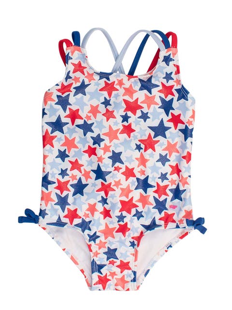 Girls UPF50+ Sun Protected Cross-Back One Piece