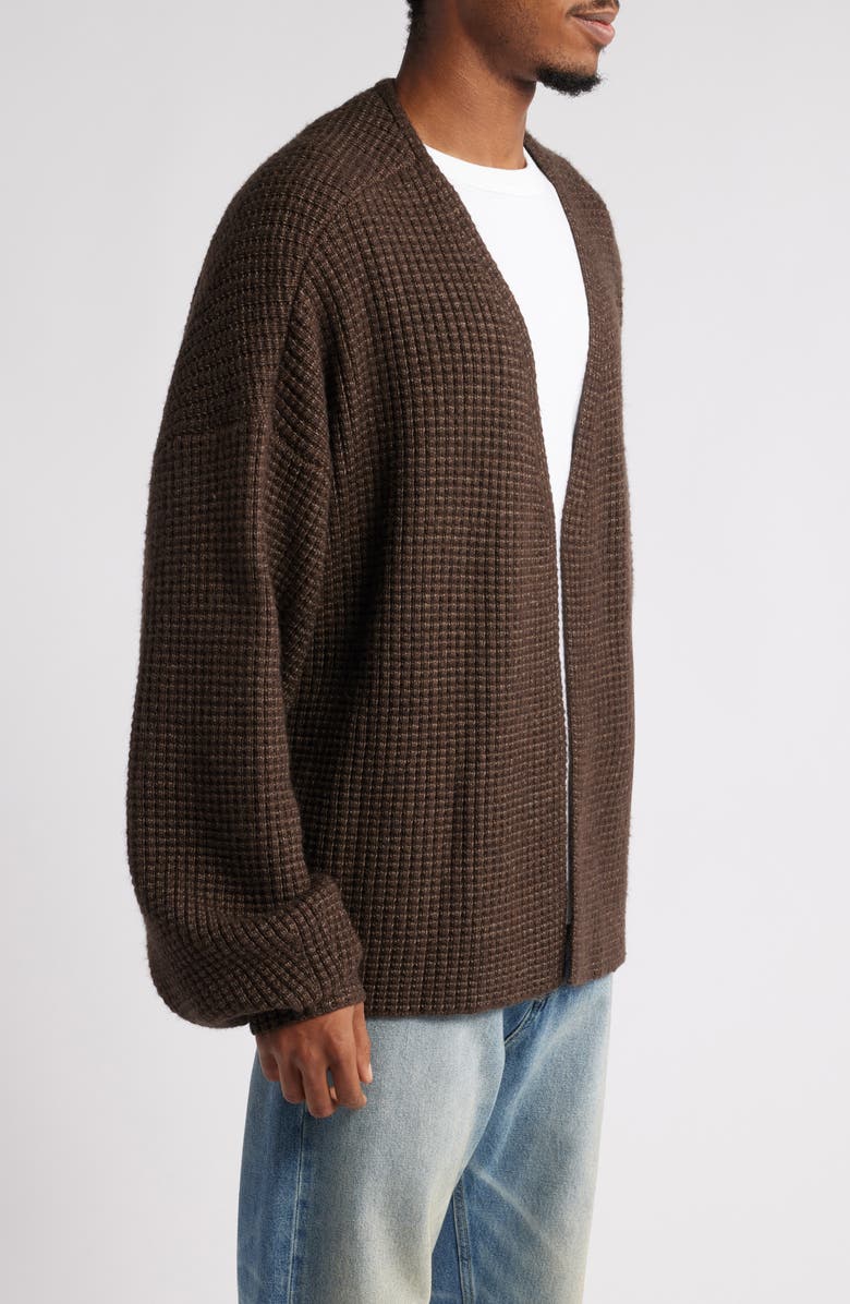 Fear of God Essentials Heavyweight Waffle Cardigan, Alternate, color, 