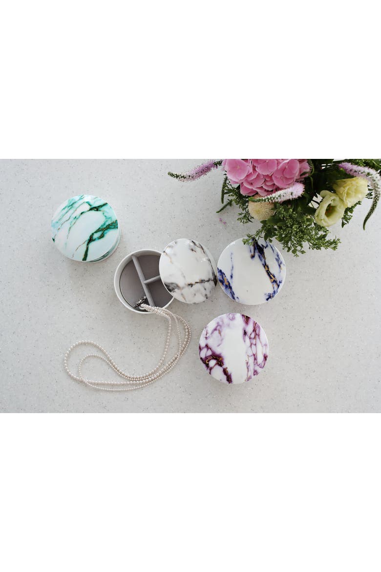 Marble Azure Jewelry Box, Alternate, color, White