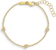 In Season Jewelry 14k Tiny Heart Link Bracelet