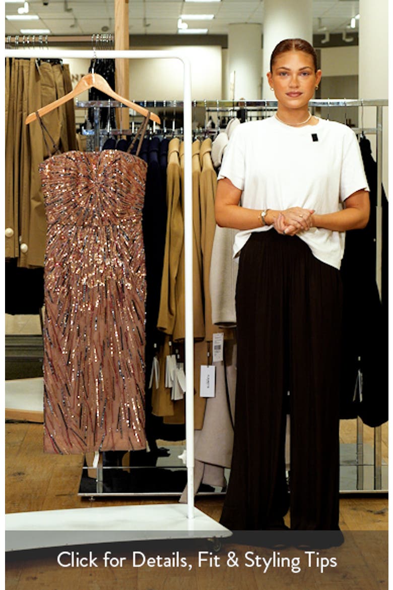 Marina Sequin Cocktail Pencil Dress video