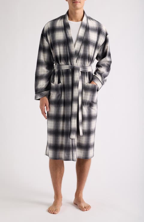 Textured Microfleece Kimono Robe