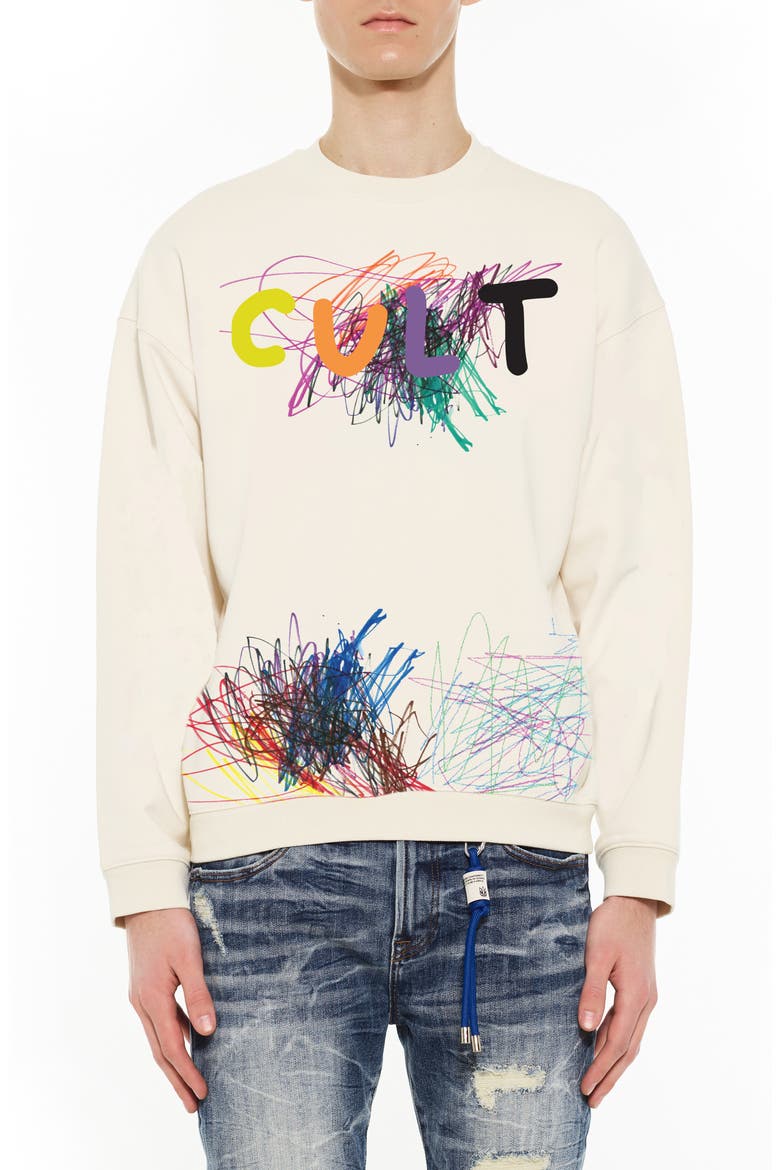 Graphic Sweatshirt, Main, color, WINTER WHITE