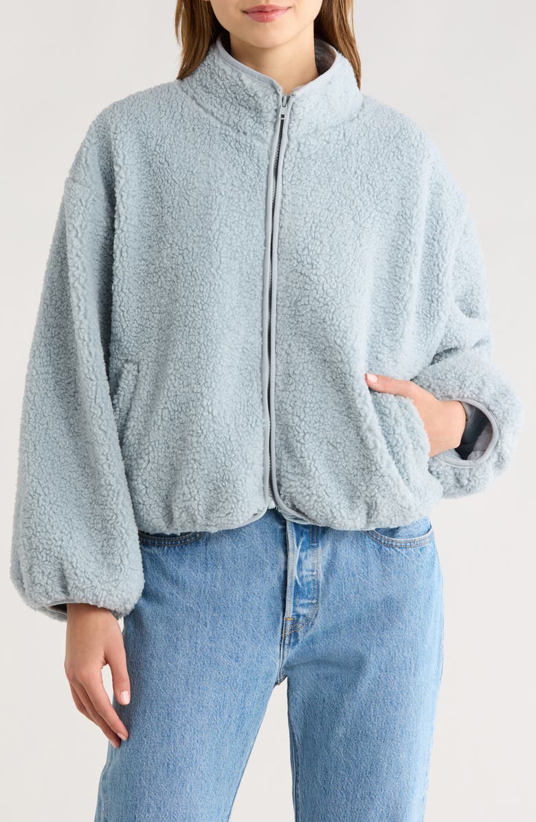 All in Favor High Pile Fleece Jacket, Alternate, color, Blue