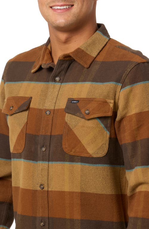 O'neill Richmond Flannel Button-up Shirt In Brown