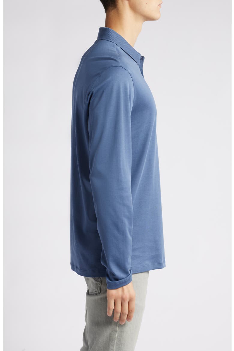 Georgia Long Sleeve Polo, Alternate, color, VINTAGE BL