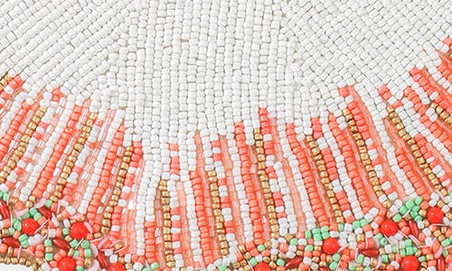 Tiramisu The Citrus Sunburst Beaded Placemat In Neutral