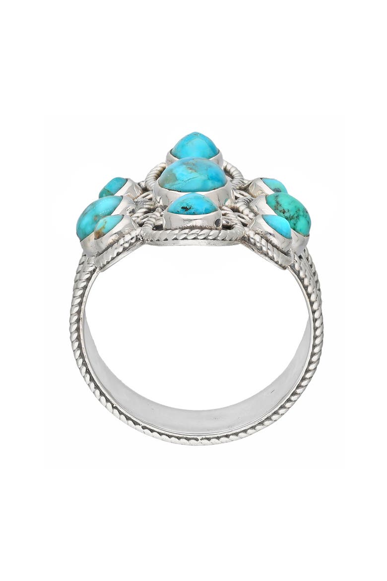 Bezel Set Turquoise Ring, Alternate, color, BLUE