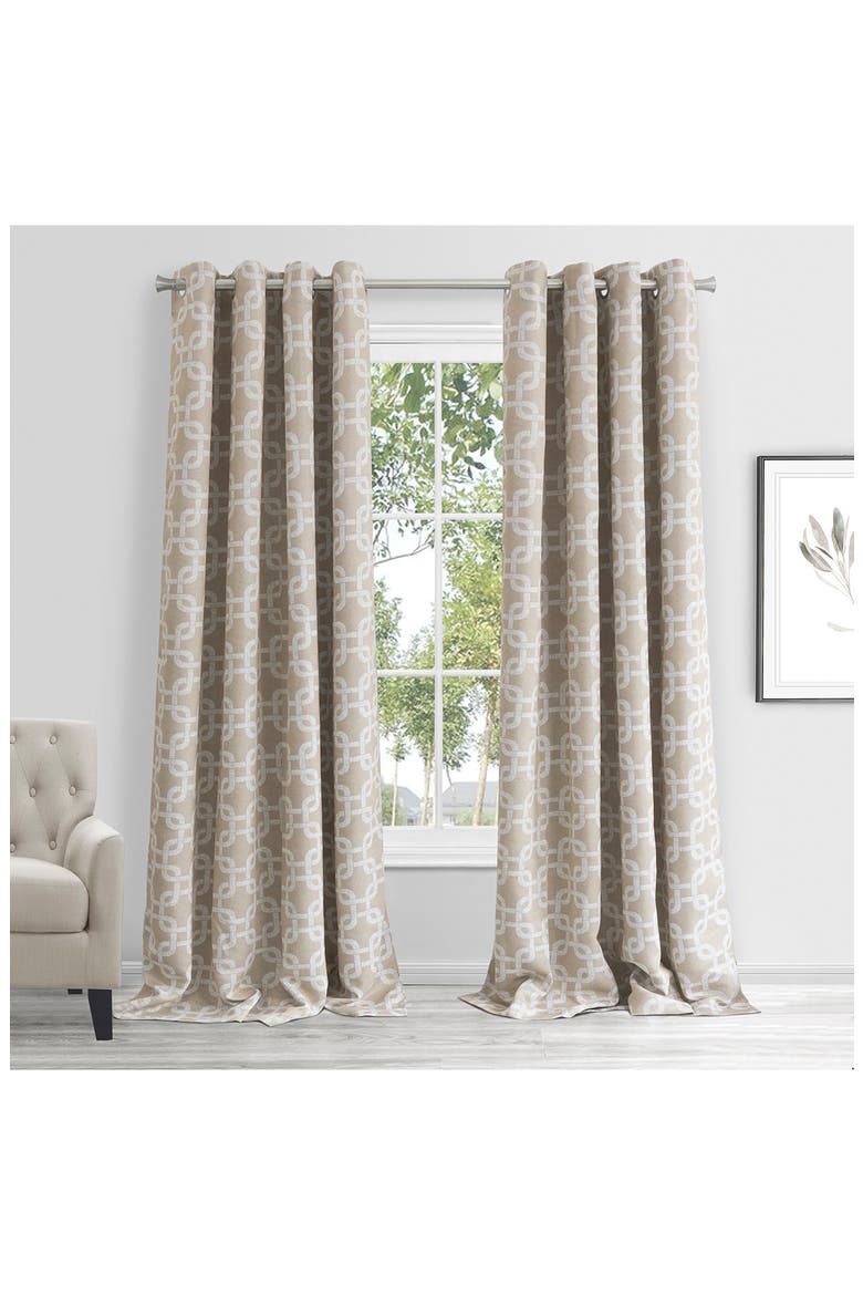 Interlock Single Blackout Panel Curtain, Main, color, SAND