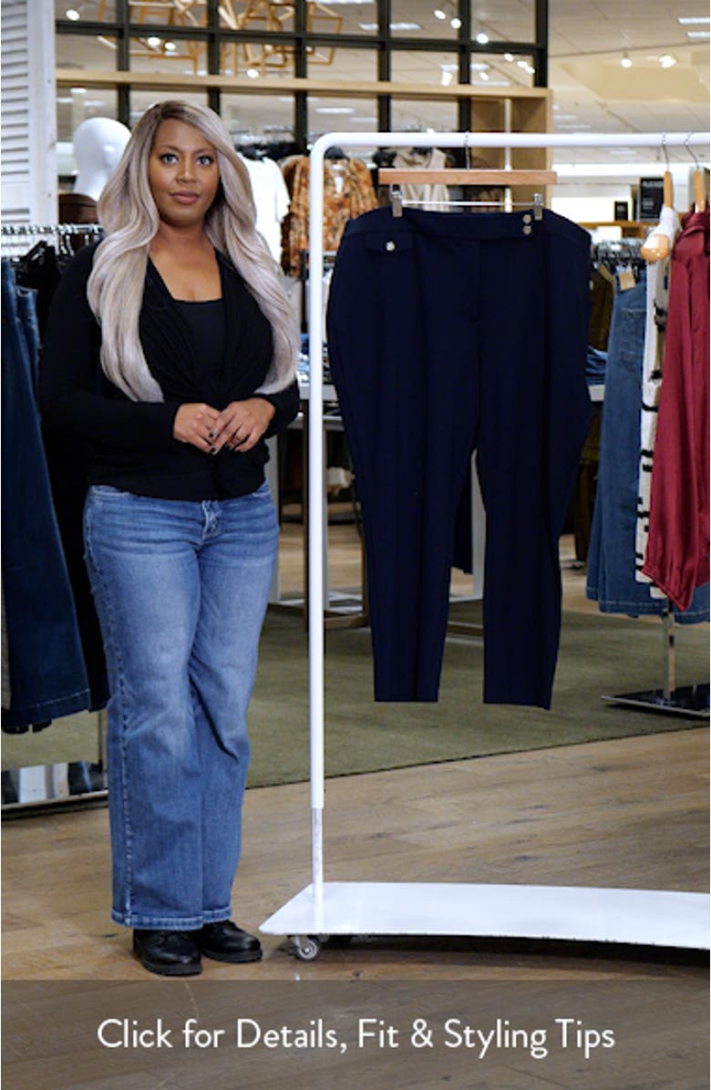 Ponte Ankle Slim Straight Leg Pants, sales video thumbnail