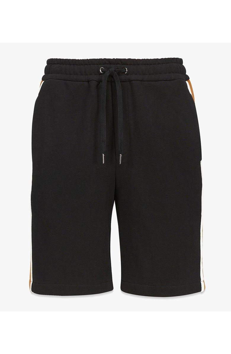 MCM Men's Classic Logo Track Shorts in Organic Cotton, Main, color, Black