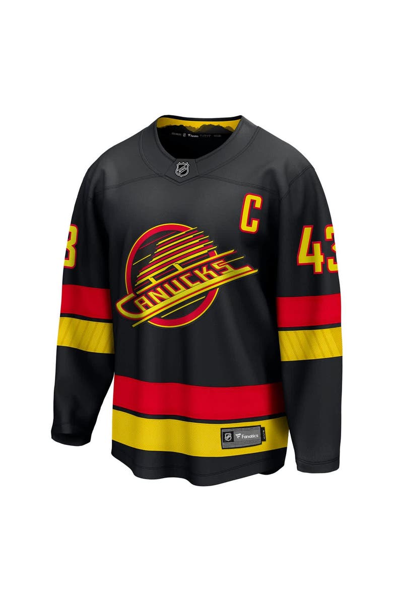 FANATICS Men's Fanatics Quinn Hughes Black Vancouver Canucks Alternate Breakaway Jersey, Alternate, color, Black