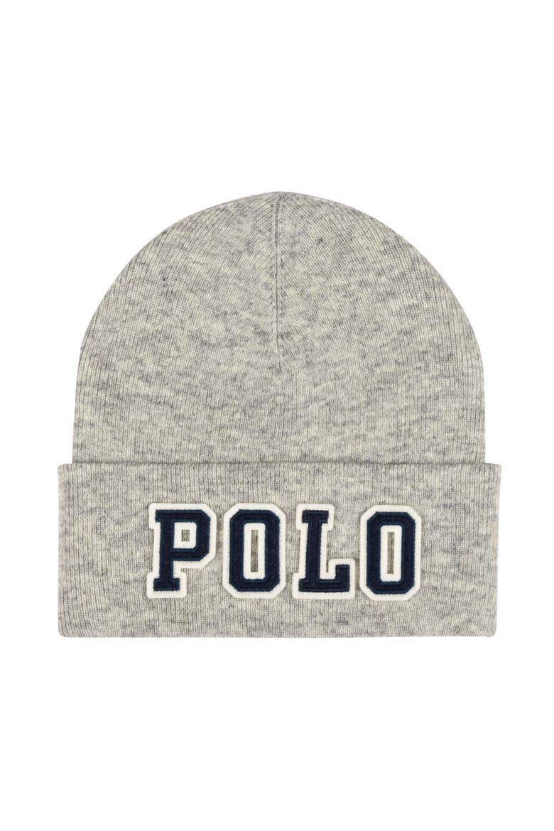 Polo Patch Beanie, Main, color, Andover Hthr