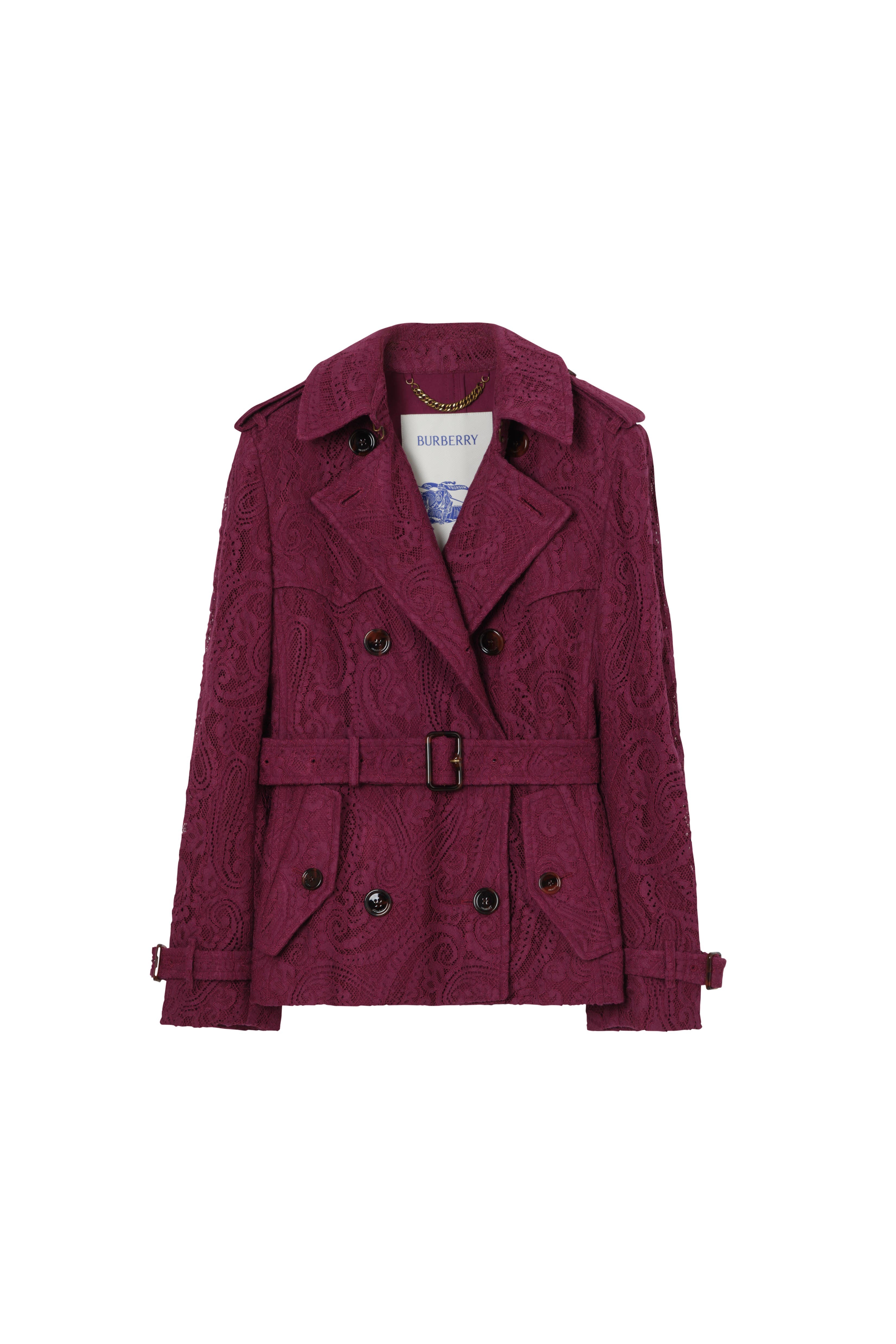 Short Paisley Lace Foxfield Trench Coat - image 4