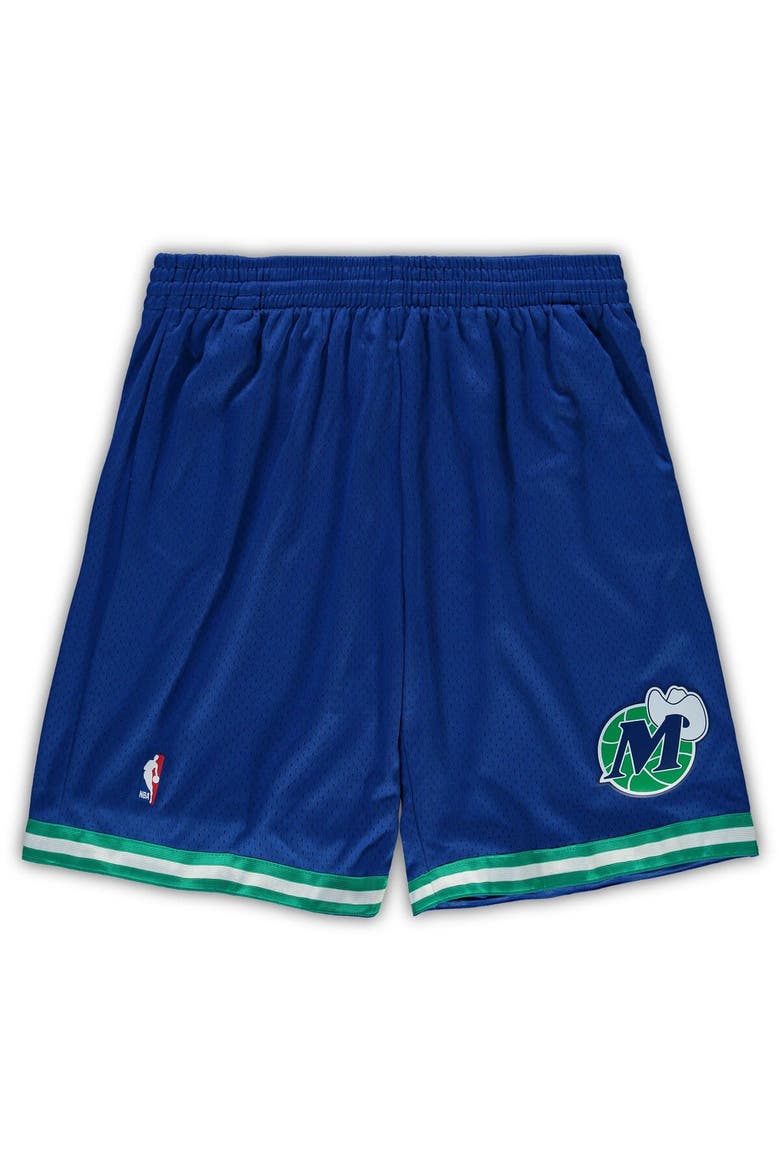 Men's Mitchell & Ness Royal Dallas Mavericks Big & Tall Hardwood Classics Team Swingman Shorts, Alternate, color, Royal