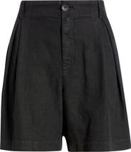 Cloth & Stone Linen Blend Pleat Shorts