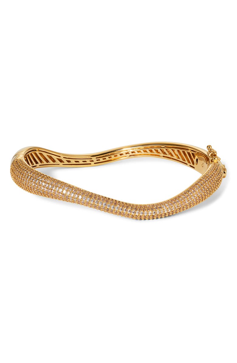 Nadri Alma Pavé Organic Hinge Bracelet, Main, color, Gold
