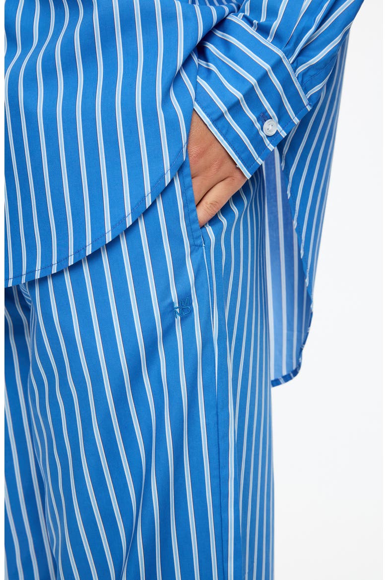Mara Striped Long Sleeve Cotton Shirt, Alternate, color, INK BLUE/ SKY/ NAVY/ NATURAL