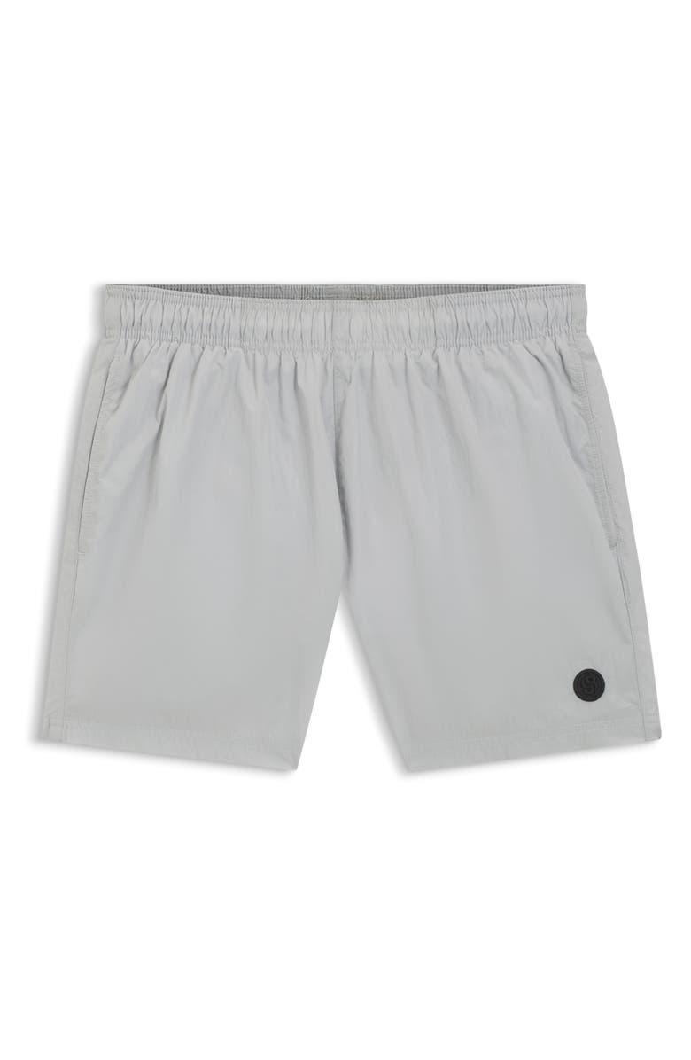 BOSS Jet Swim Trunks, Alternate, color, Light/ Pastel Grey