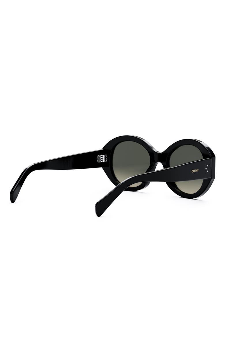 CELINE Bold 3 Dots 53mm Polarized Gradient Round Sunglasses, Alternate, color,