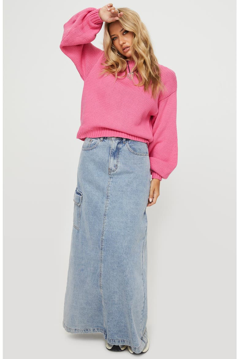 Harmony Balloon Sleeve Sweater, Alternate, color, PINK