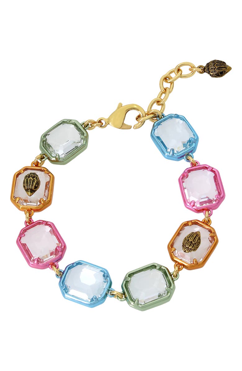 Kurt Geiger London Eagle's Head Crystal Flex Bracelet, Main, color,