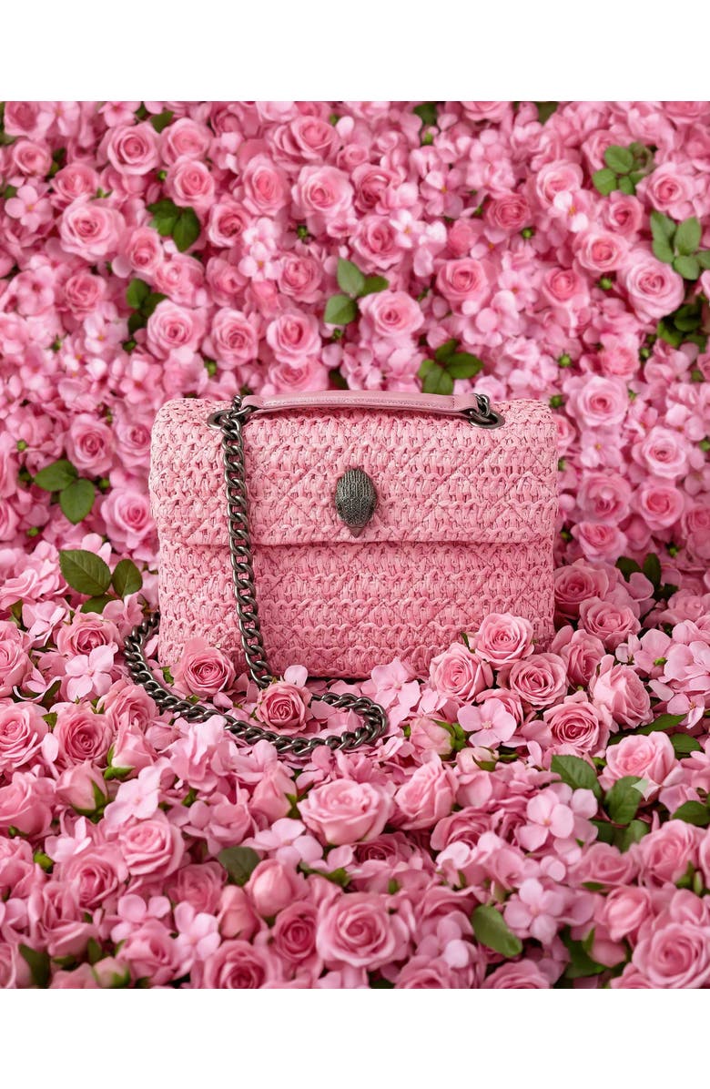 Kurt Geiger London Kensington Raffia Convertible Shoulder Bag, Alternate, color, Pink