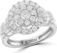EFFY 14K White Gold Diamond Cluster Ring