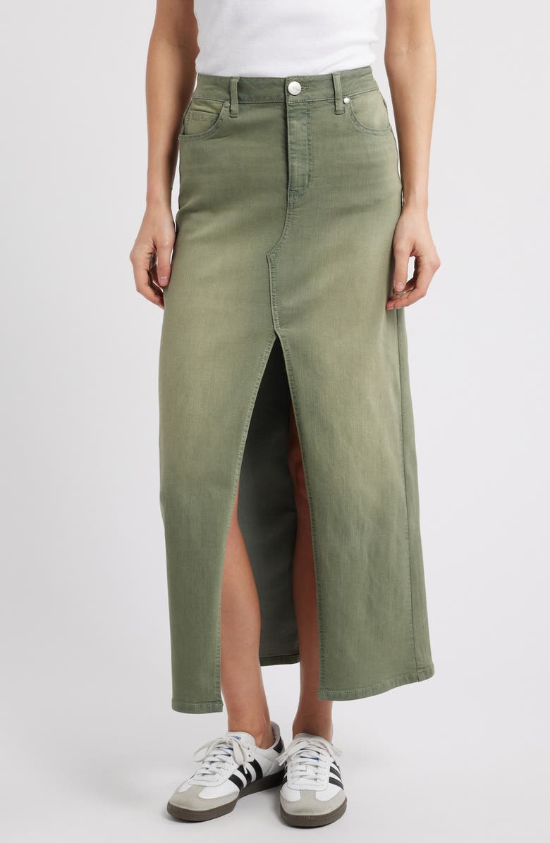 1822 Denim Slit Front Denim Maxi Skirt, Main, color, 