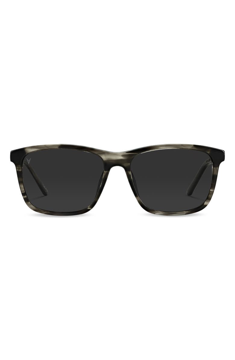 Vincero Presley 56mm Polarized Rectangle Sunglasses, Main, color,