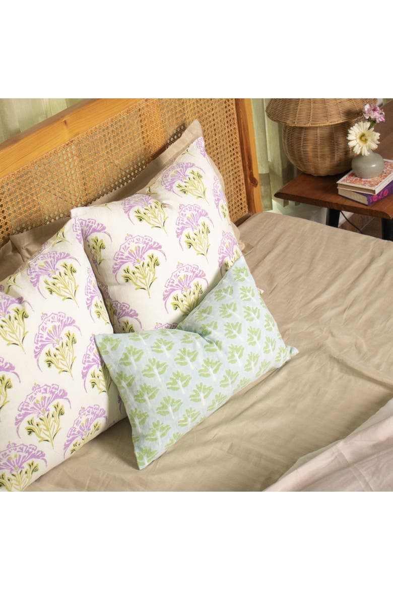 Zeenat Lumbar Throw Pillow Cover, Alternate, color, Powder Blue