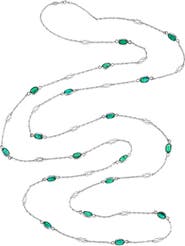 Mindi Mond Emerald Gatsby Chain Necklace