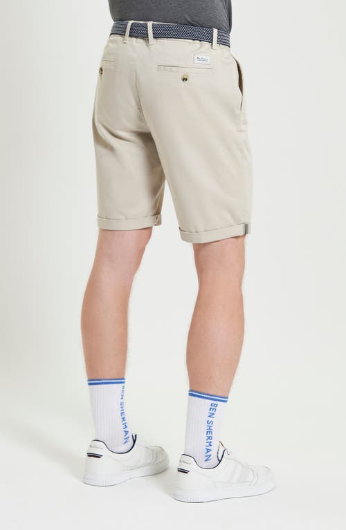 Ben Sherman Signature Stretch Twill Chino Shorts In Putty