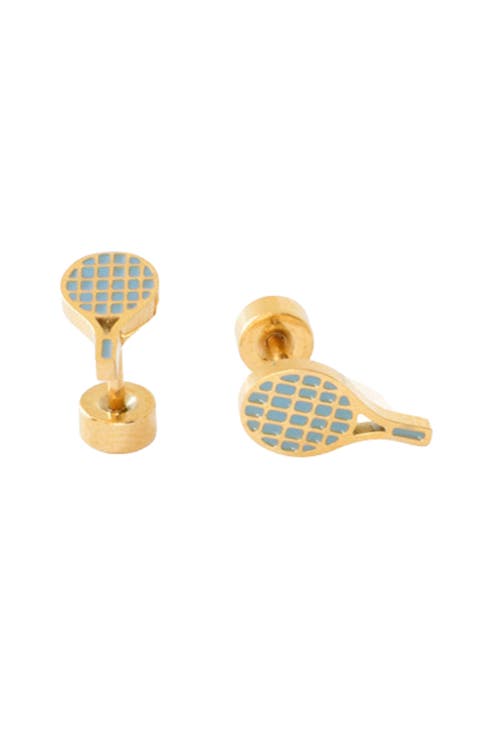 Tennis Racquet Stud Earring