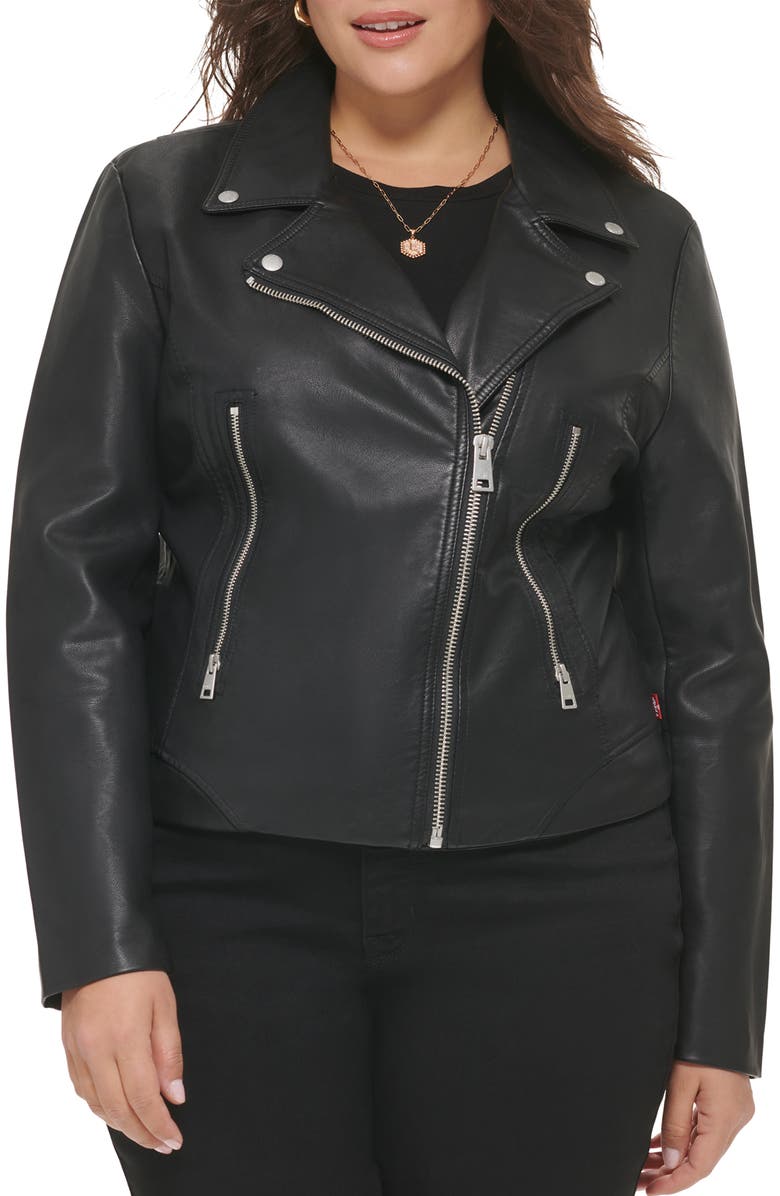 Levi's<sup>®</sup> Faux Leather Moto Jacket, Alternate, color,