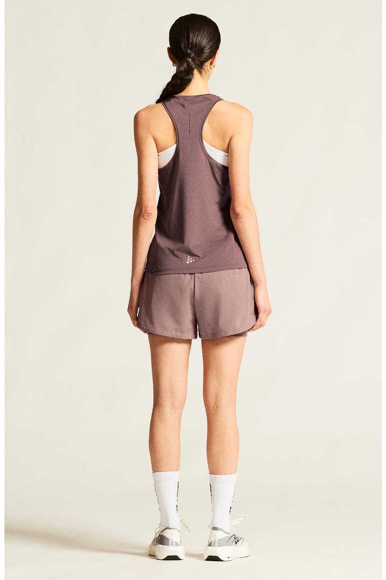 Essence Perforated Jersey Racerback Tank, Alternate, color, FLINT