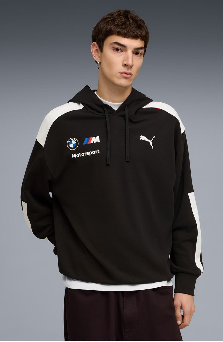 PUMA x BMW Replica Drivers Cotton Graphic Hoodie, Alternate, color, Puma Black