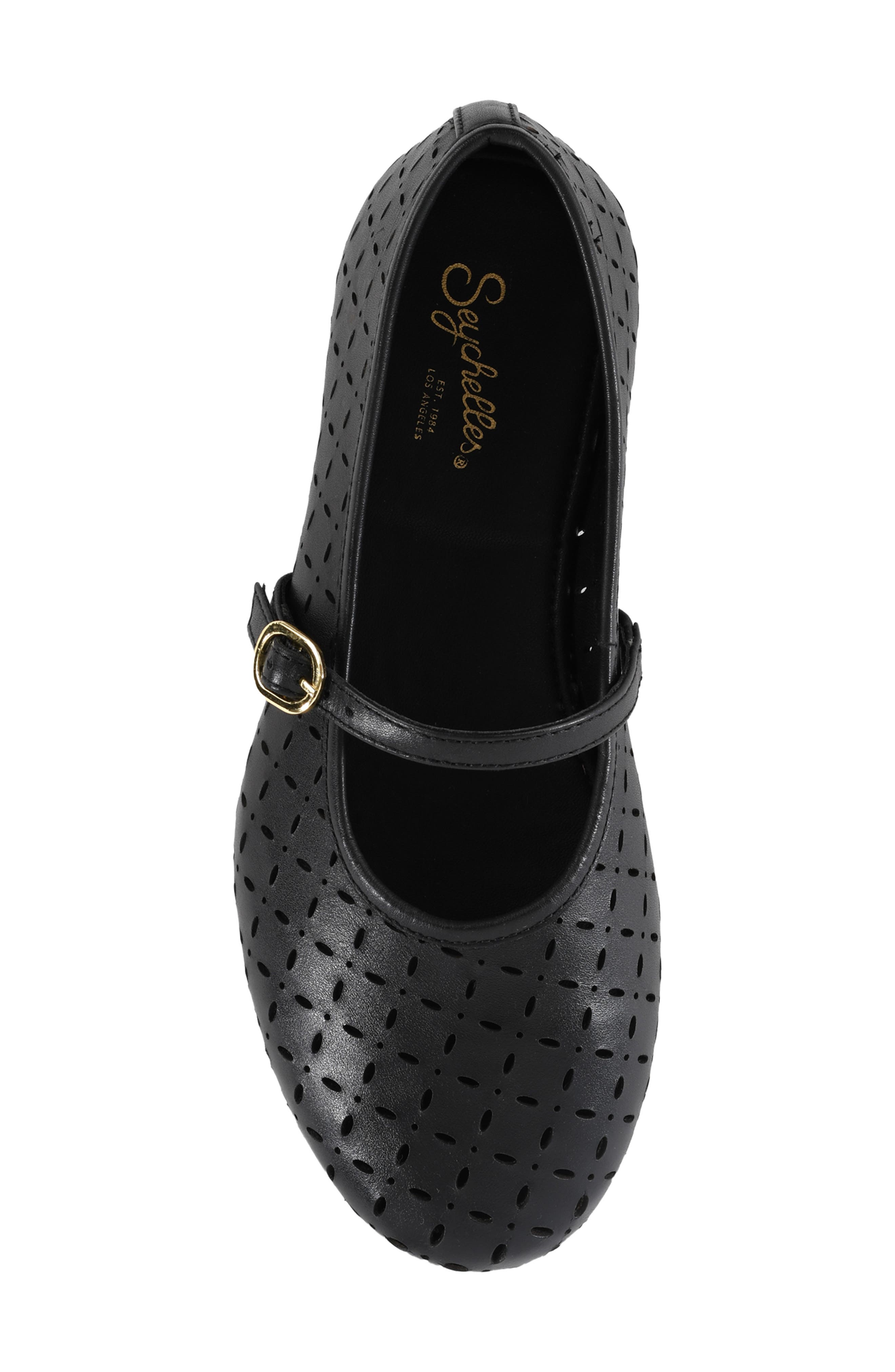 Seychelles Skyler Lasercut Ballet Flat, Alternate, color, Black