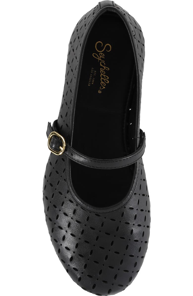 Seychelles Skyler Lasercut Ballet Flat, Alternate, color, Black