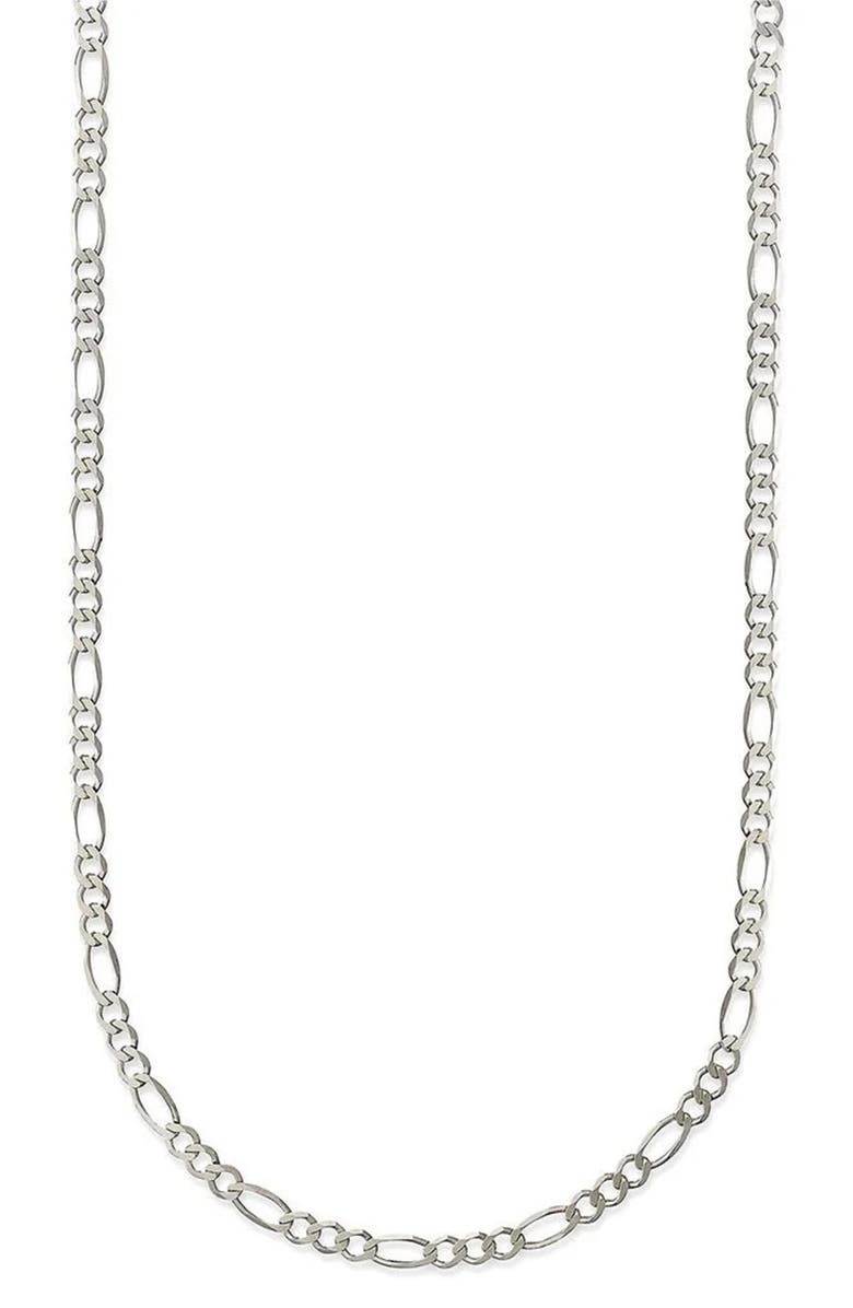 A&M Gender Inclusive Sterling Silver Figaro Necklace, Main, color, Silver