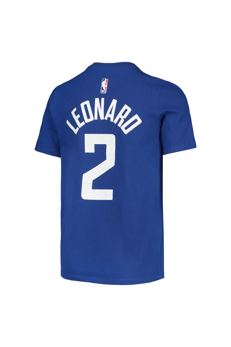Youth Nike Kawhi Leonard Royal LA Clippers Logo Name & Number Performance T-Shirt, Alternate, color, Royal