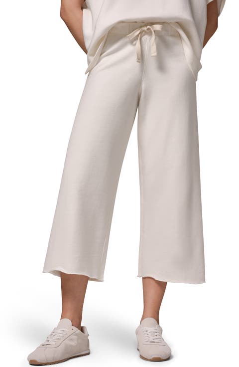 Cotton Terry Crop Drawstring Pants