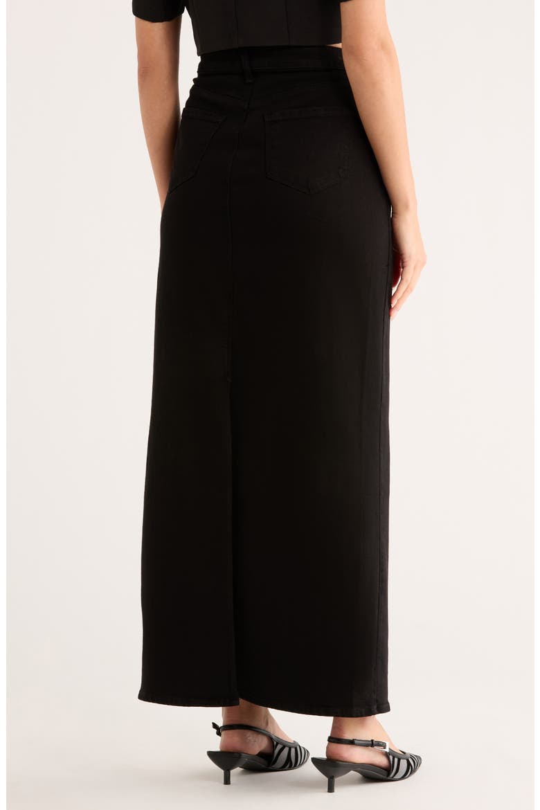 Miriam Denim Maxi Skirt, Alternate, color, SATURATED BLACK