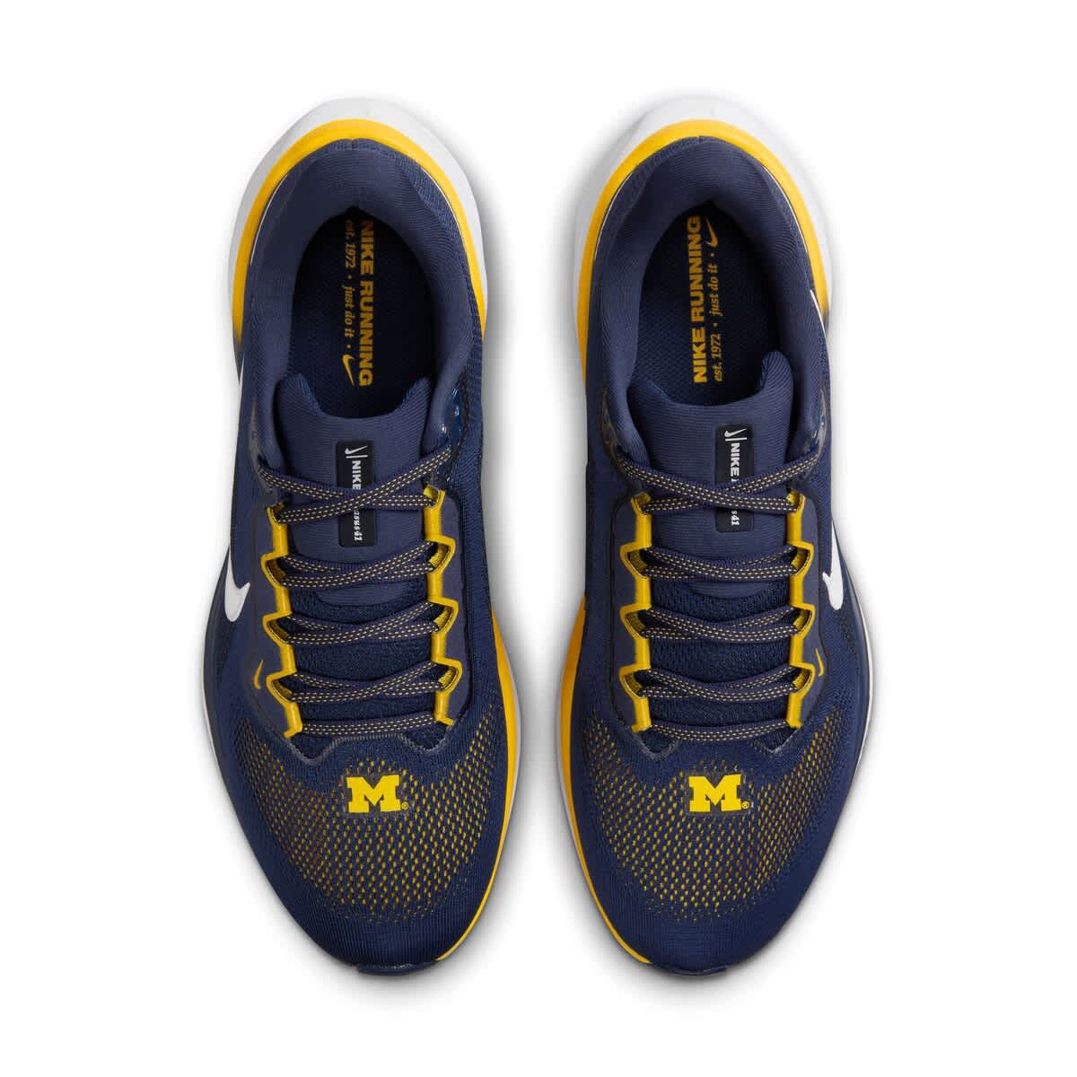 Nike Unisex Nike Navy Michigan Wolverines Zoom Pegasus 41 Running Shoes, Alternate, color, Navy