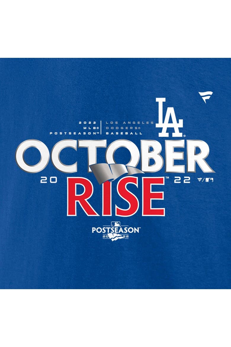 Men's Fanatics Branded Royal Los Angeles Dodgers 2022 Postseason Locker Room Big & Tall T-Shirt, Alternate, color, Royal