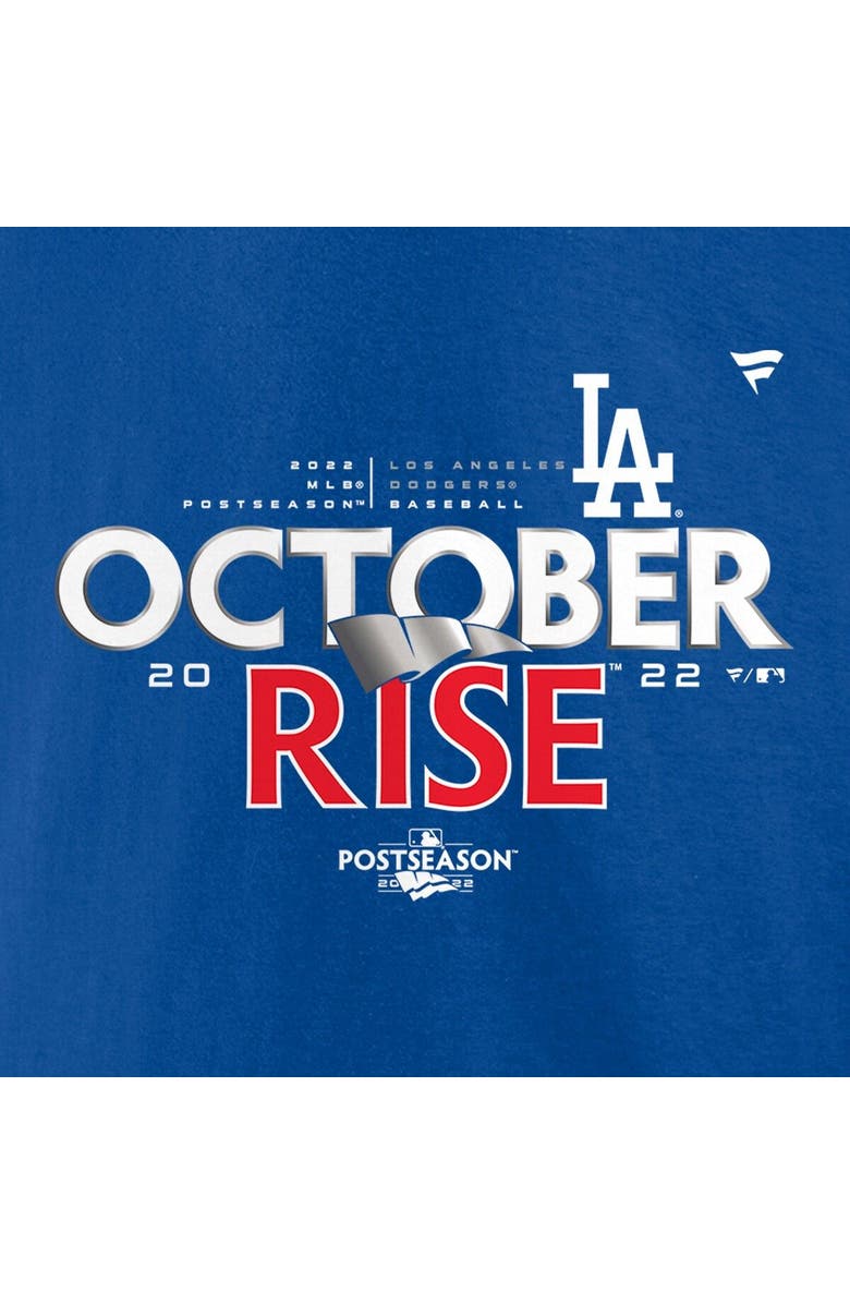 FANATICS Men's Fanatics Branded Royal Los Angeles Dodgers 2022 Postseason Locker Room Big & Tall T-Shirt, Alternate, color,