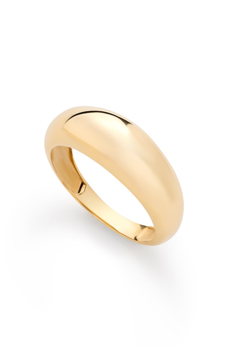 Ana Luisa Solid Yellow Gold - Gold Medium Dome Ring, Main, color, Gold