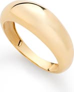 Ana Luisa Solid Yellow Gold - Gold Medium Dome Ring