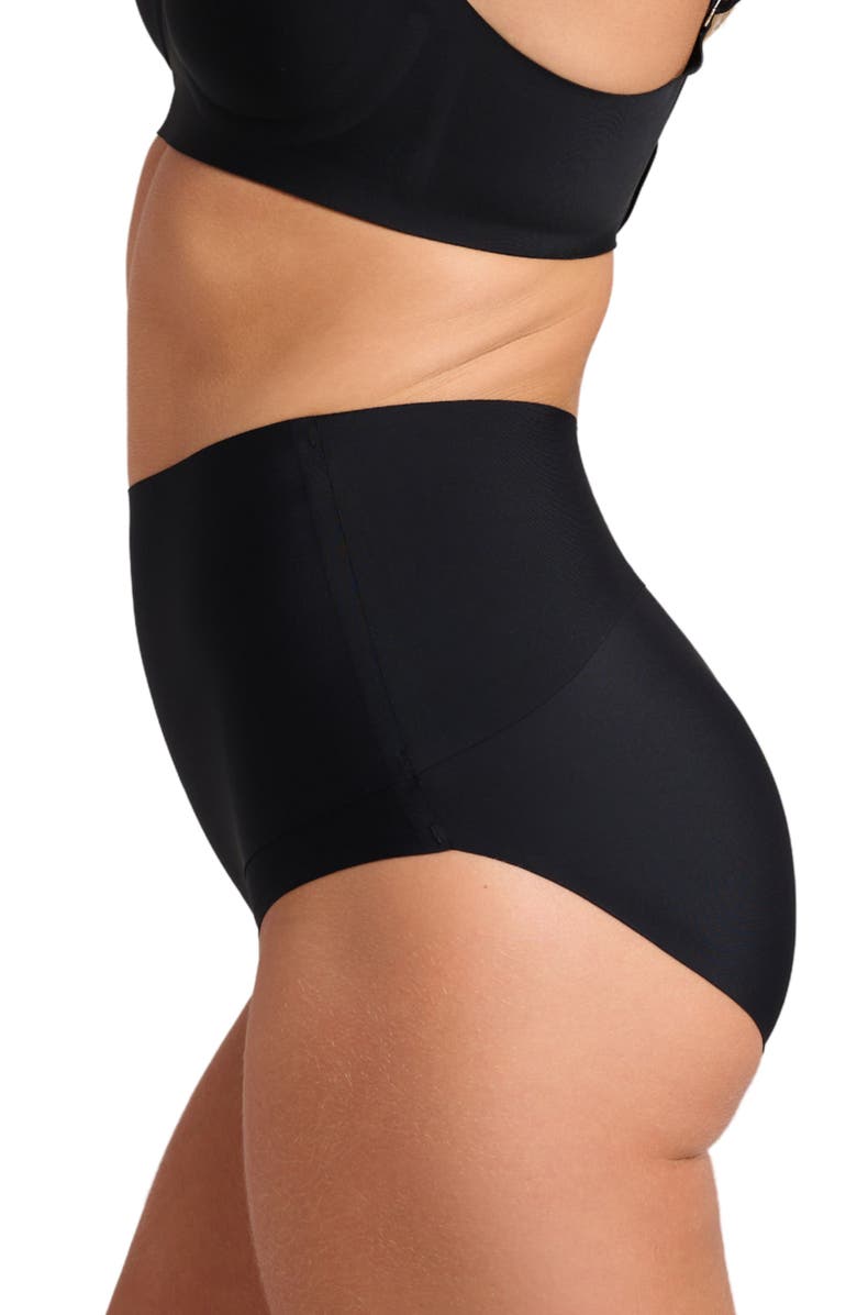 Siella Invisible High Waist Shaping Brief, Alternate, color, Black